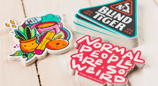 Die cut stickers